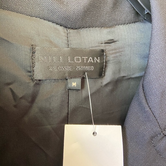 Nili Lotan matland frayed wool black trench coat - Picture 7 of 16